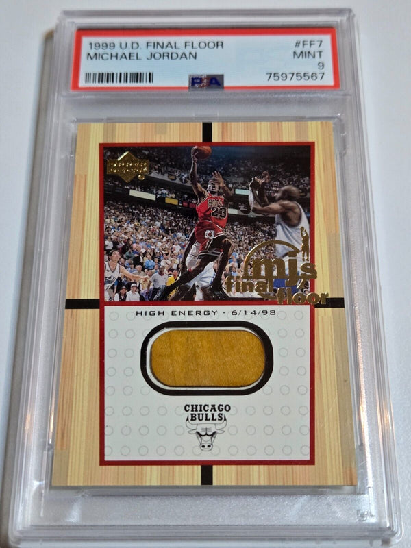1999 Upper Deck Michael Jordan #FF7 Final Floor GAME USED - PSA 9 (POP 8)