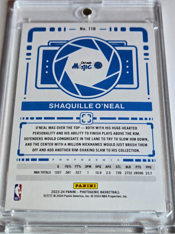 2023 Panini Photogenic Shaquille O'Neal #118 SILVER /99 Holo - Ready to Grade