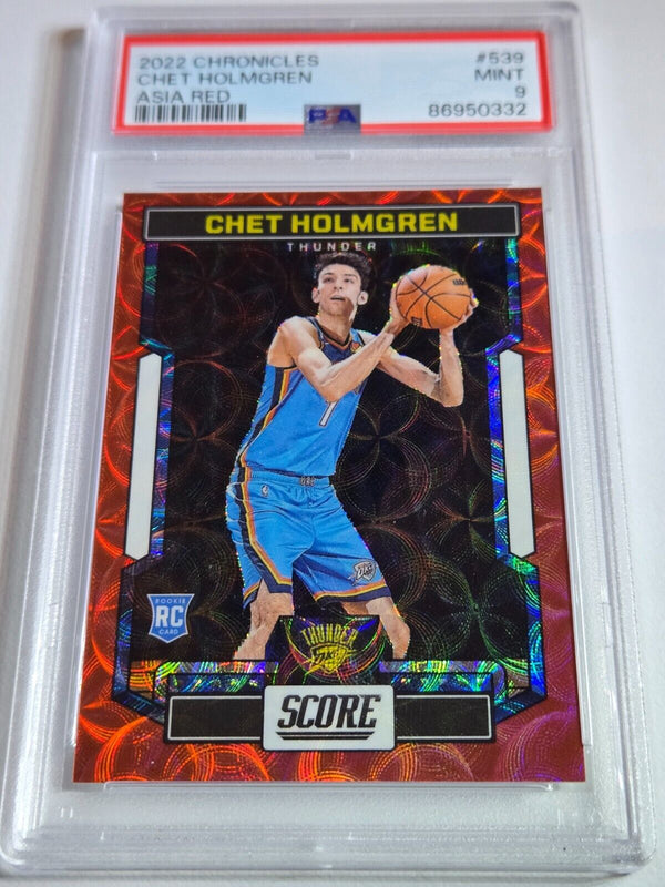 2022 Chronicles Chet Holmgren Rookie ASIA RED /48 Holo RC - PSA 9 (POP 3)