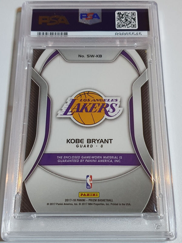 2017 Panini Prizm Kobe Bryant #PATCH Game Worn Jersey - PSA 9 (LOW POP)