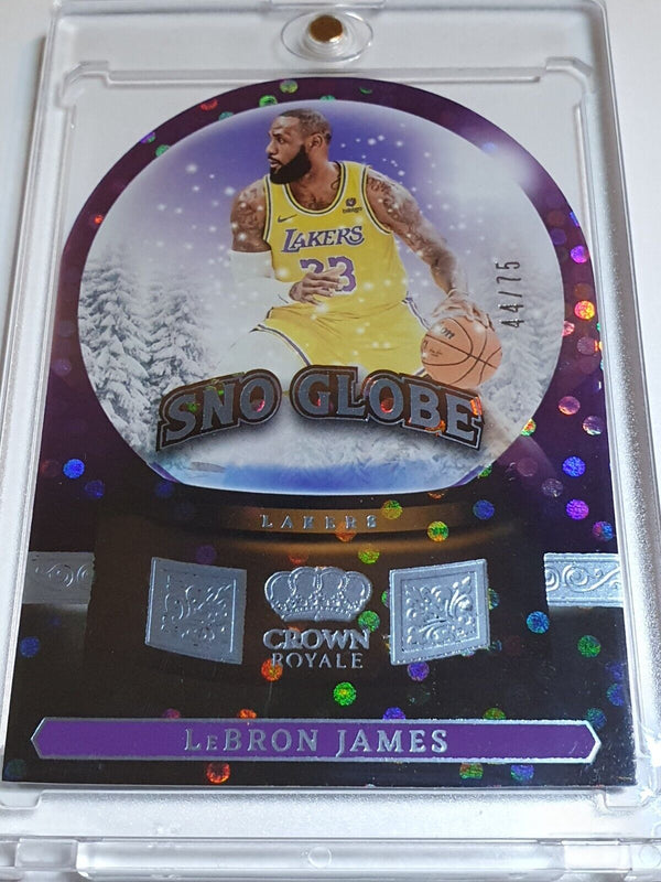 2023 Crown Royale LeBron James #12 BLUE /75 Holo Sno Globe - Ready to Grade