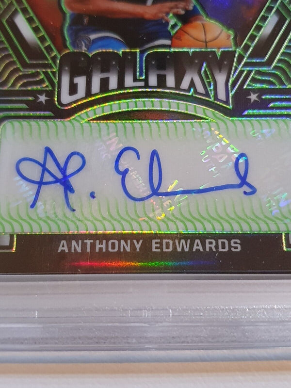2021 Obsidian Anthony Edwards #AUTO ELECTRIC ETCH GREEN /25 Holo - PSA 9 (POP 2)
