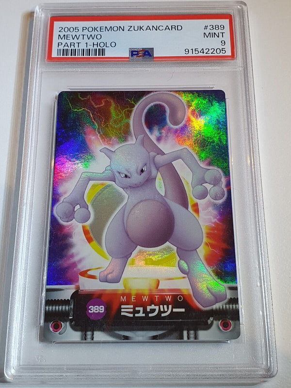 2005 Pokemon Mewtwo #389 Zukancard Part 1 HOLO Japanese - PSA 9