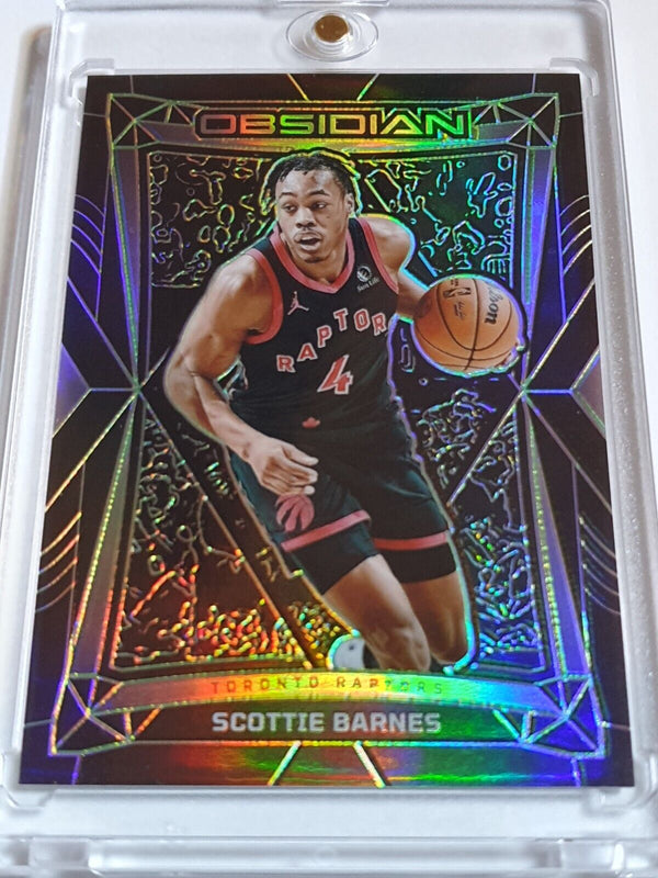 2023 Panini Obsidian Scottie Barnes #173 ELECTRIC ETCH GREEN /25 Hol0 - Rare
