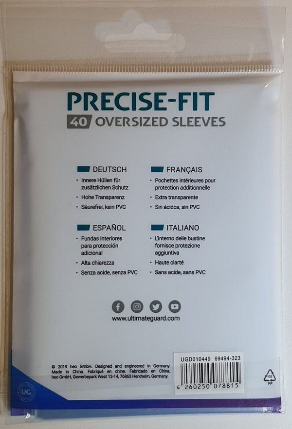 Ultimate Guard - 40 Oversized Sleeves Precise-Fit (89x127mm)