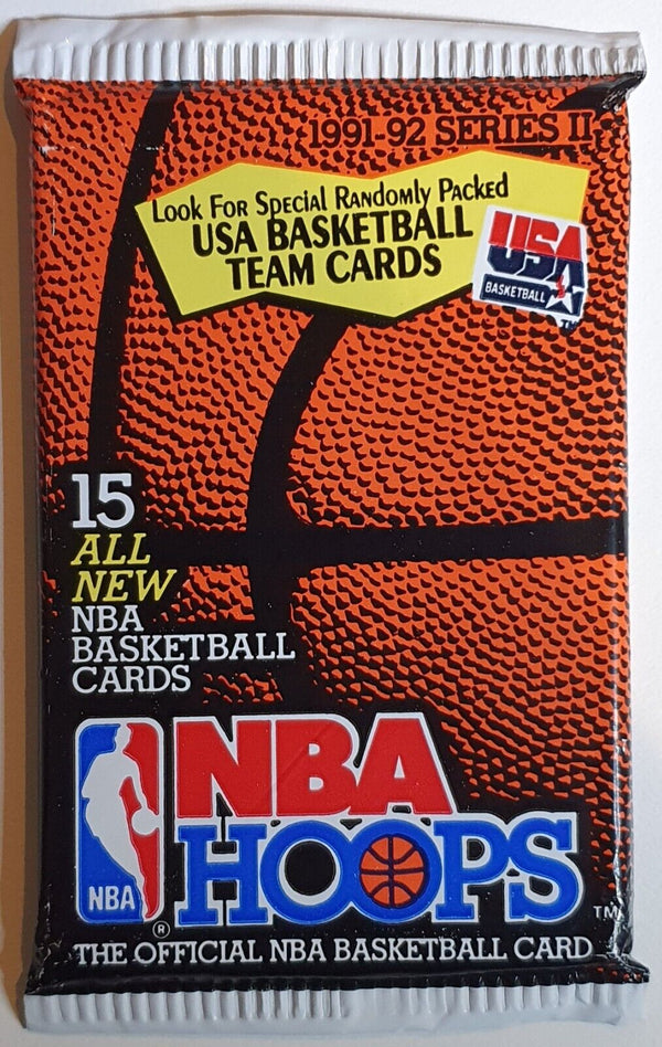 1991-92 NBA Hoops Series 2 Sealed Pack - Factory Sealed Packs