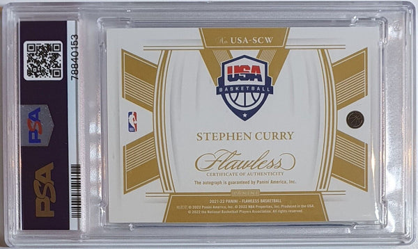 2021 Flawless Stephen Curry AUTO GOLD /10 USA Autograph - PSA 10 (POP 1)