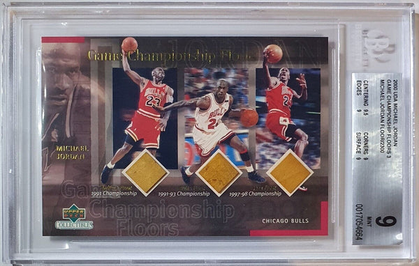 2000 Upper Deck Michael Jordan GAME FLOOR /2300 Championship Boards - BGS 9