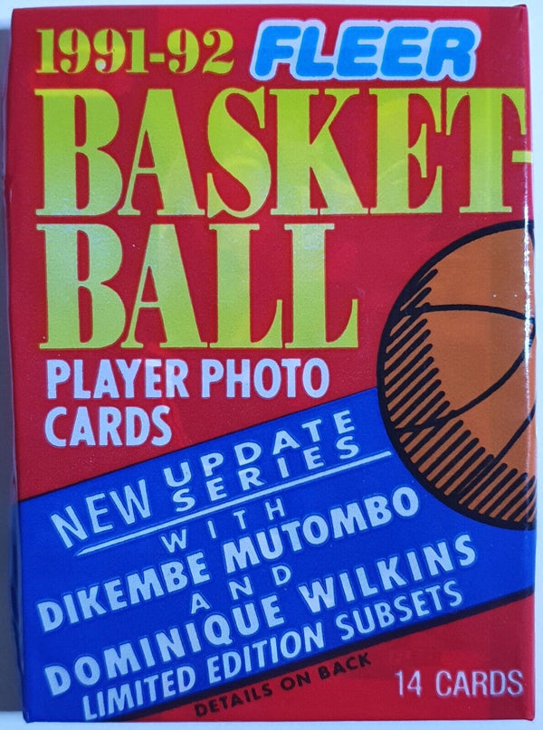 1991-92 Fleer Basketball Sealed Pack Update Series 2 - Factory Sealed Packs