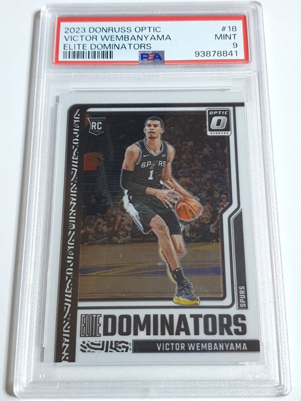 2023 Donruss Optic Victor Wembanyama Rookie #18 Elite Dominators PSA 9 (POP 35)