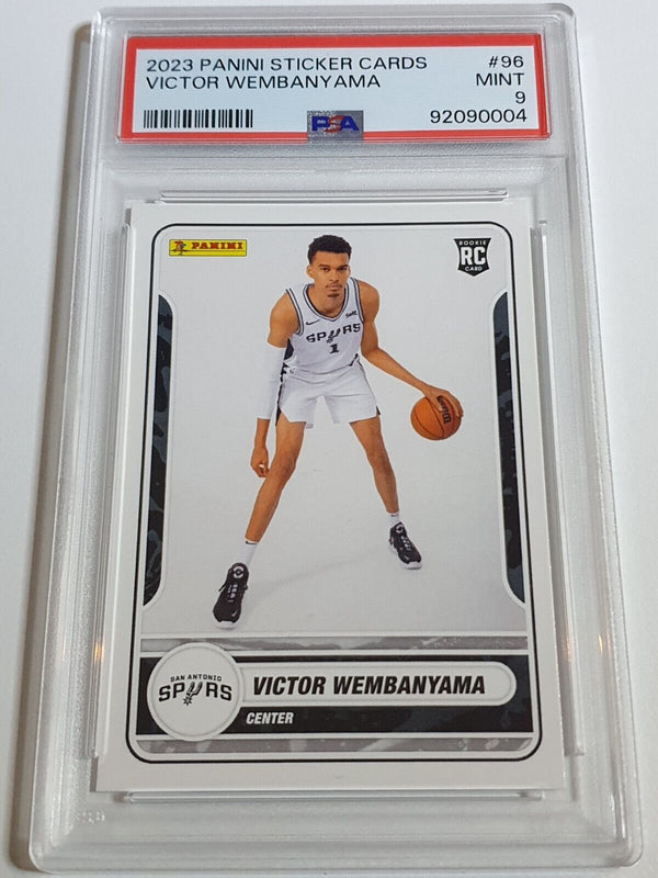 2023 Panini Sticker Cards Victor Wembanyama Rookie #96 RC - PSA 9 (POP 38)