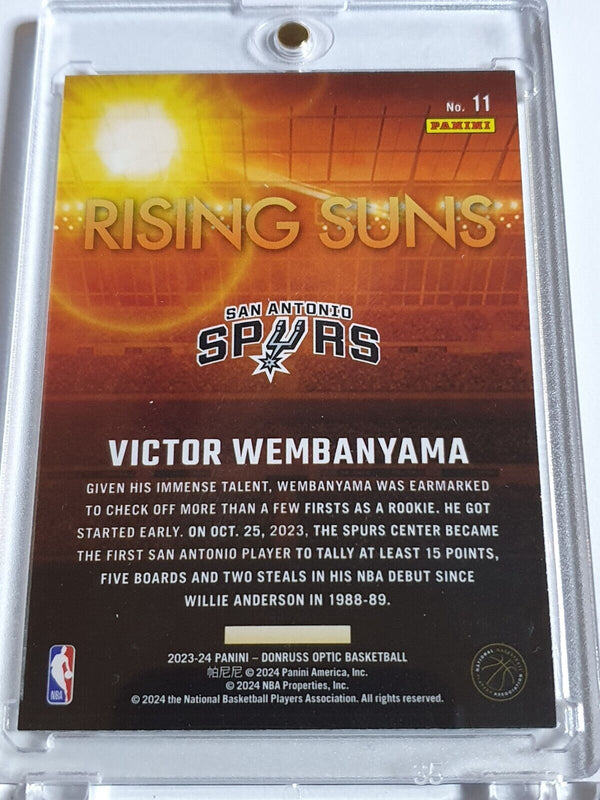 2023 Donruss Optic Victor Wembanyama Rookie #11 Rising Suns RC - Ready to Grade