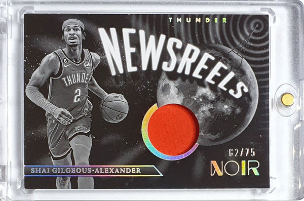 2022 Panini Noir Shai Gilgeous-Alexander #PATCH /99 Game Worn Jersey - Rare