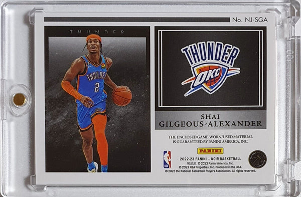 2022 Panini Noir Shai Gilgeous-Alexander #PATCH /99 Game Worn Jersey - Rare