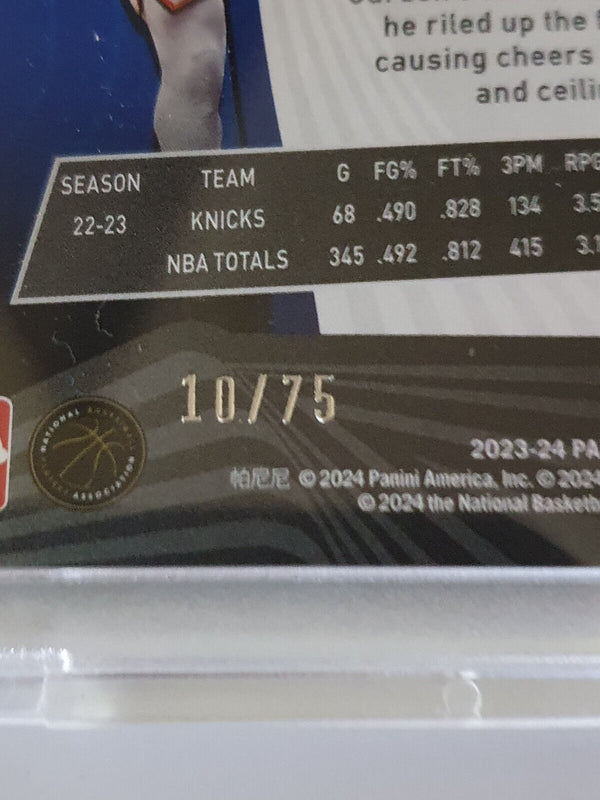 2023 Panini Revolution Jalen Brunson #73 SUNBURST /75 HOLO - Ready to Grade