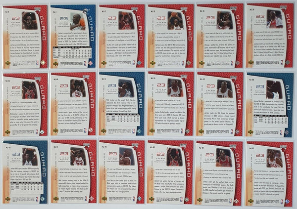 Lot of 18 x 2001 Upper Deck Michael Jordan MJ's Back - Good Condition