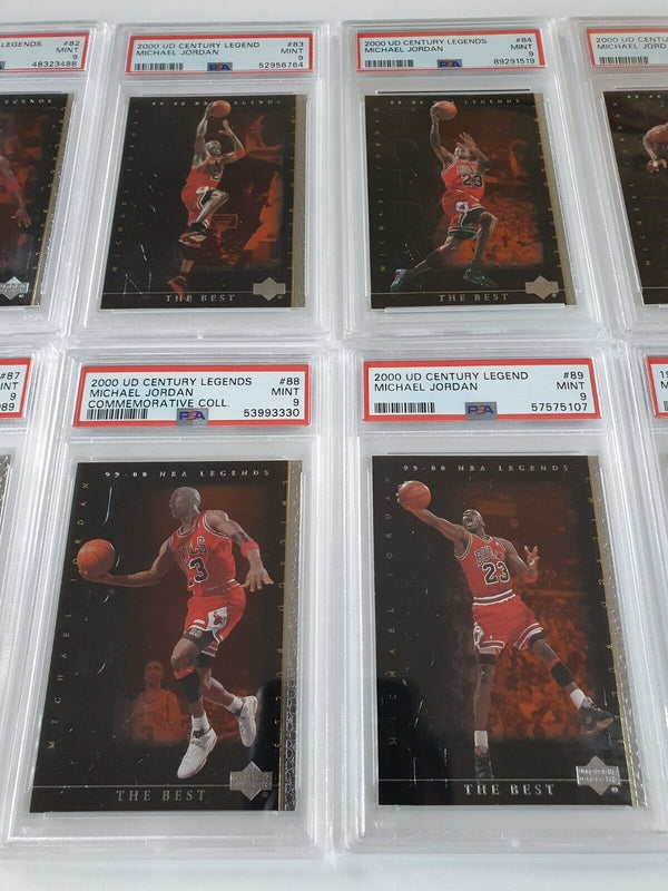 2000 UD Century Legends Michael Jordan The Best (Set of 10) - PSA 9 (All)