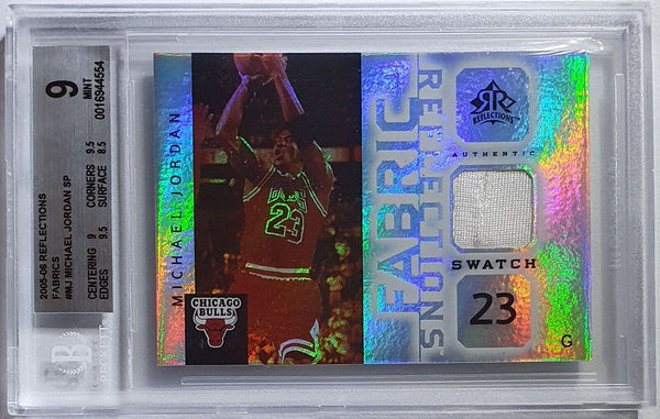 2005 UD Reflections Michael Jordan #PATCH Game Worn Jersey - BGS 9 (POP 9)