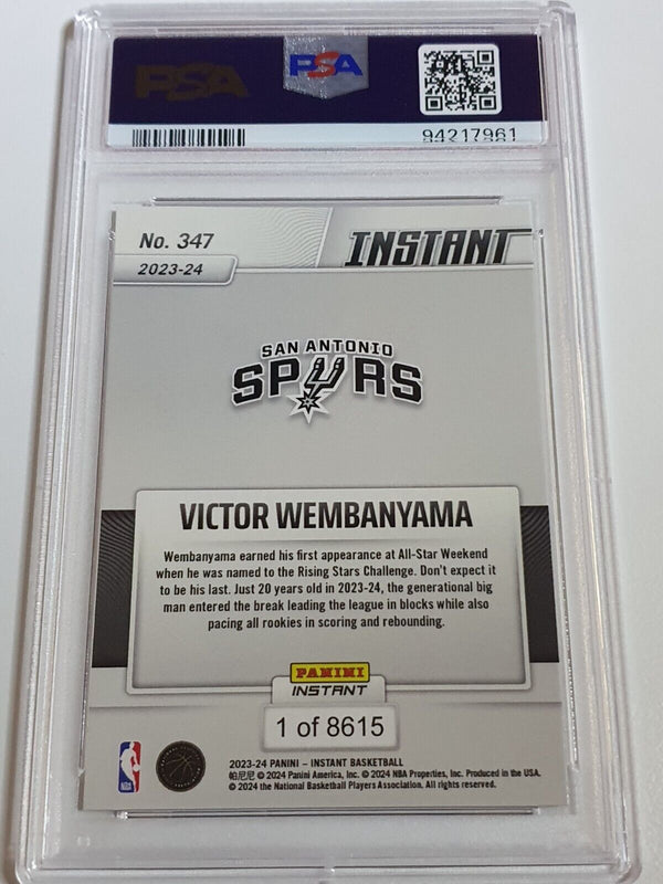 2023 Panini Instant Victor Wembanyama Rookie #347 /8615 RC - PSA 9 (Low POP)