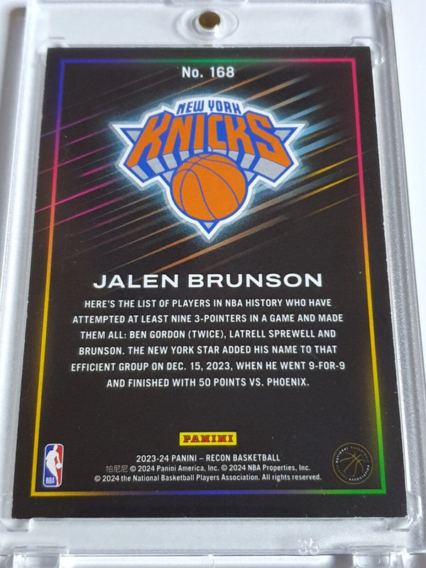2023 Panini Recon Jalen Brunson #168 EFFECT 01/49 Holo - Ready to Grade