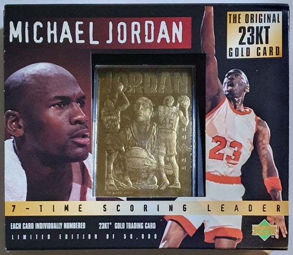 1995 Upper Deck Michael Jordan 23K GOLD CARD Original Packaging - Rare