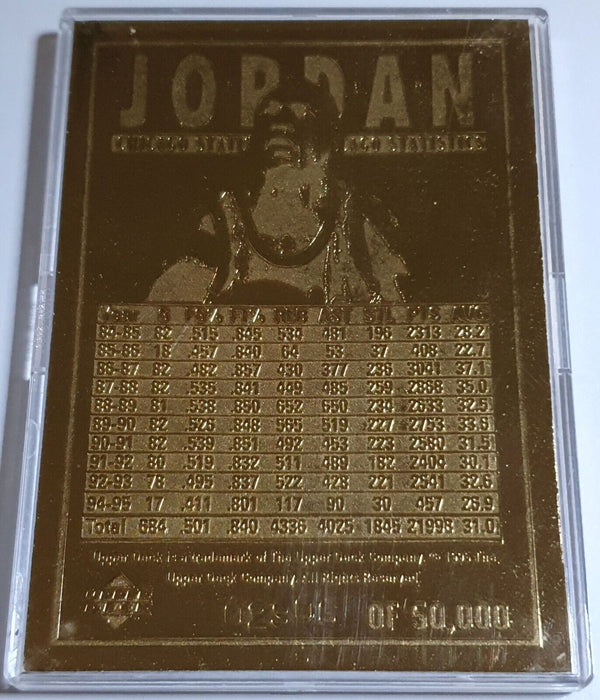 1995 Upper Deck Michael Jordan 23K GOLD CARD Original Packaging - Rare