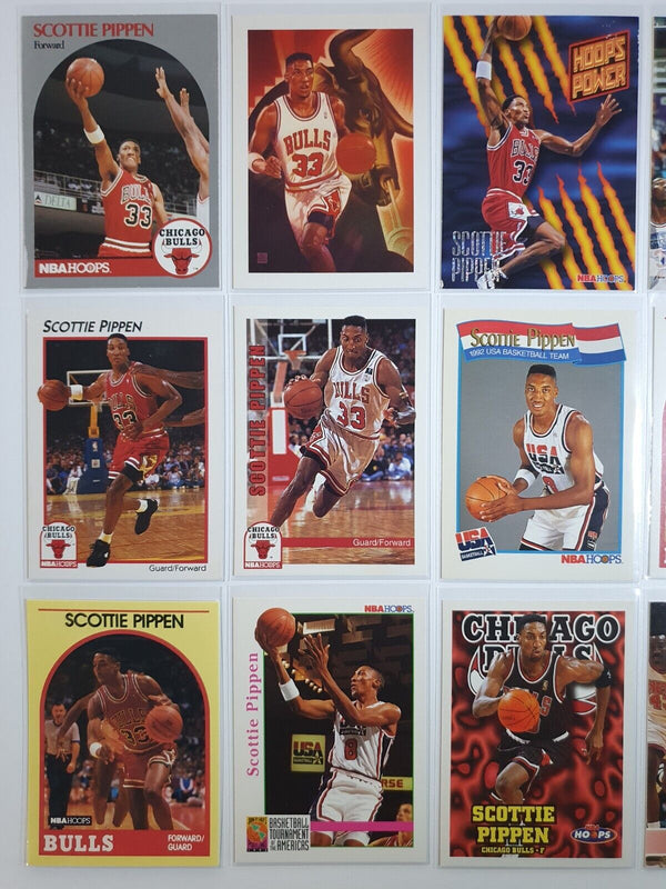 Lot of 15 x NBA Hoops Scottie Pippen Collection Cards - Good Condition