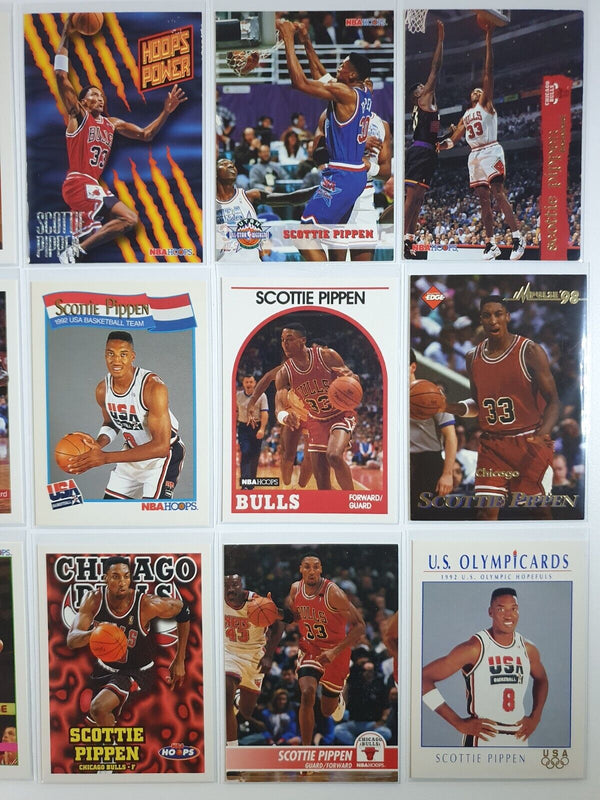 Lot of 15 x NBA Hoops Scottie Pippen Collection Cards - Good Condition