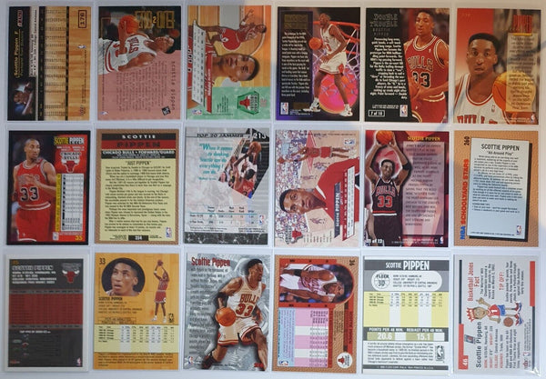 Lot of 18 x Fleer & Ultra Scottie Pippen Collection Cards - Good Condition