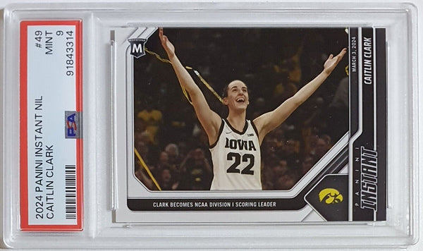 2024 Panini Instant NIL Caitlin Clark Rookie #49 /9378 RC - PSA 9 (LOW POP)