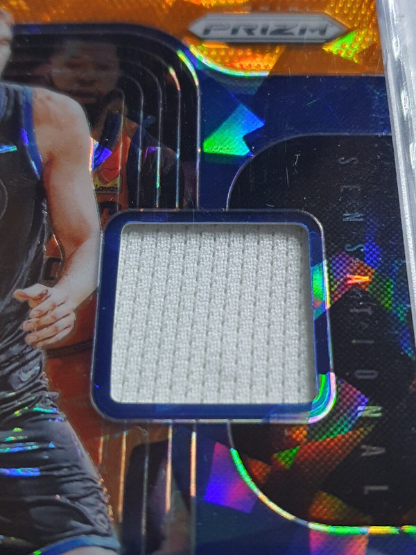 2019 Prizm Dirk Nowitzki #PATCH ORANGE CRACKED ICE Game Jersey - PSA 9 (POP 4)