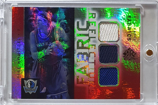 2005 UD Reflections Dirk Nowitzki TRIPLE PATCH /25 Holo Game Worn Jerseys - Rar