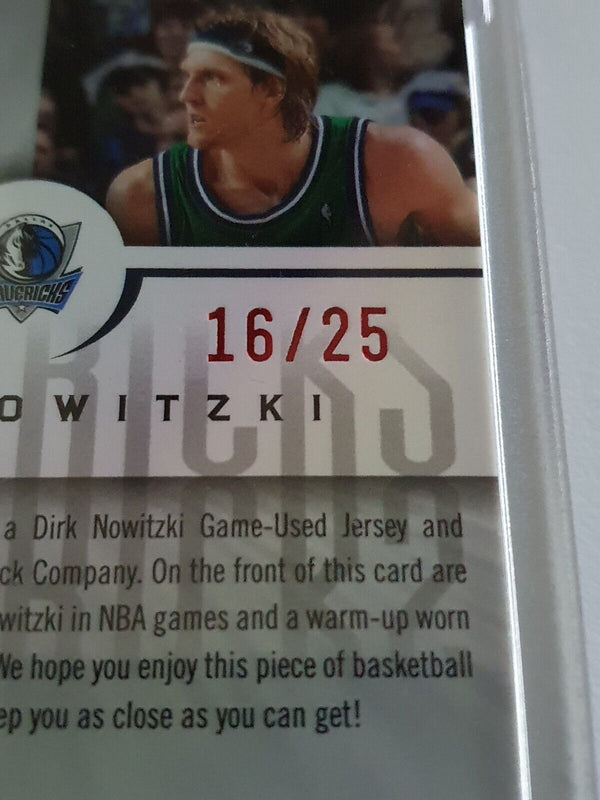 2005 UD Reflections Dirk Nowitzki TRIPLE PATCH /25 Holo Game Worn Jerseys - Rar