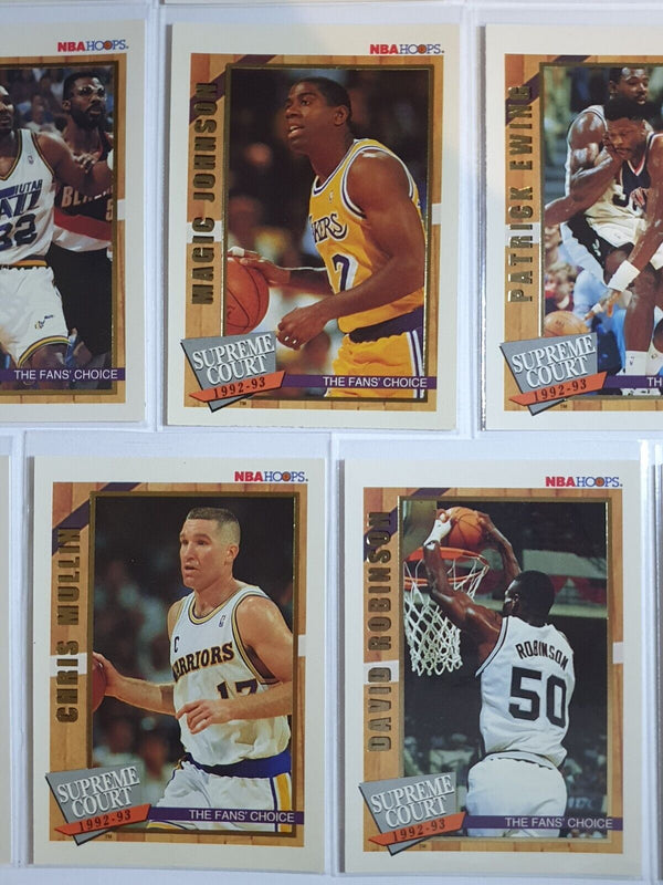 1992 NBA Hoops Basketball Supreme Court (Complete 10 Cards Set) - Michael Jordan