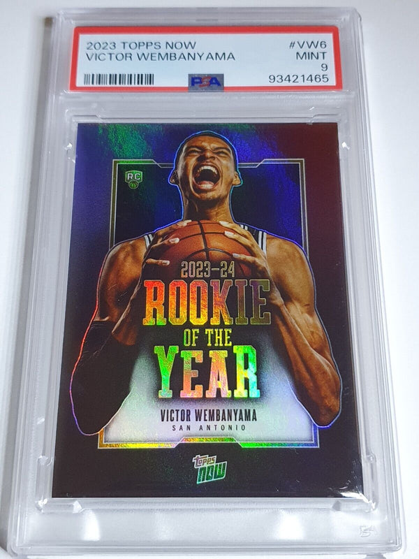 2023 Topps Now Victor Wembanyama RC #VW6 Rookie of the Year - PSA 9 (Low POP)