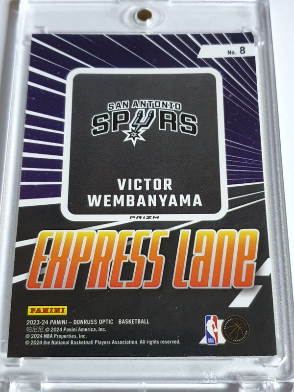 2023 Donruss Optic Victor Wembanyama Rookie #8 PURPLE Holo Express Lane RC Rare