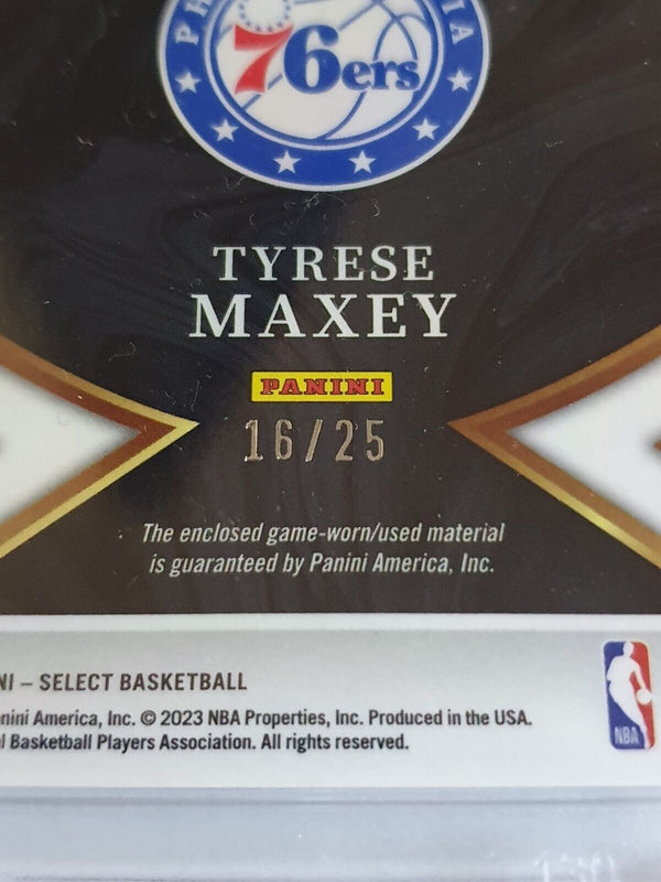 2022 Panini Select Tyrese Maxey #PATCH TIE-DYE Prizm /25 Game Worn Jersey - Rare