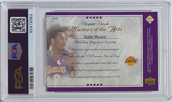 2000 Upper Deck Kobe Bryant #MA8 Masters of the Arts - PSA 9 (POP 36)