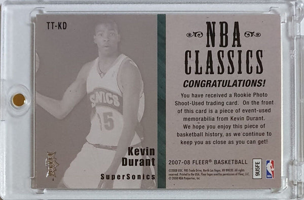 2007 Fleer Kevin Durant Rookie #PATCH NBA Classics RC Jersey - Rare