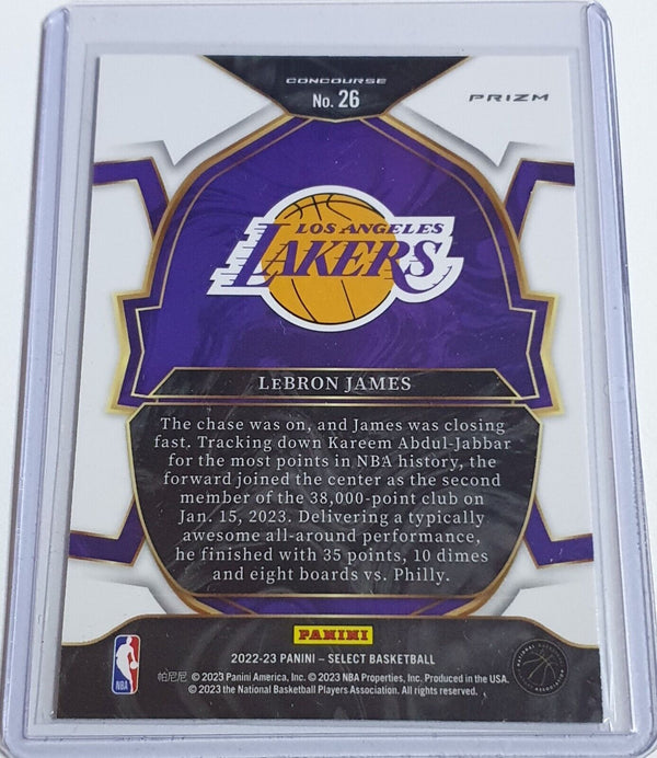 2022 Panini Select LeBron James #26 RED WAVE Holo Concourse - Ready to Grade