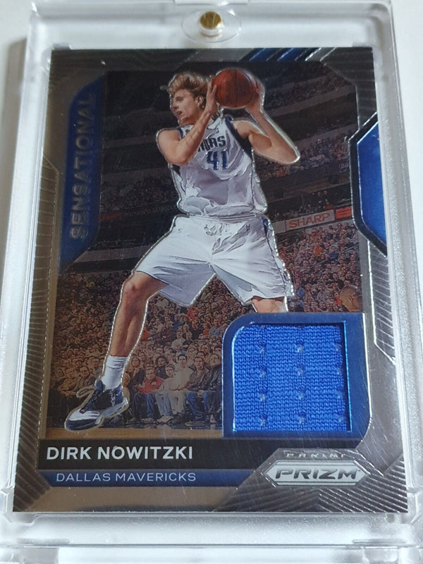 2020 Prizm Dirk Nowitzki #Patch Game Worn Jersey Swatch - Ready for Grading