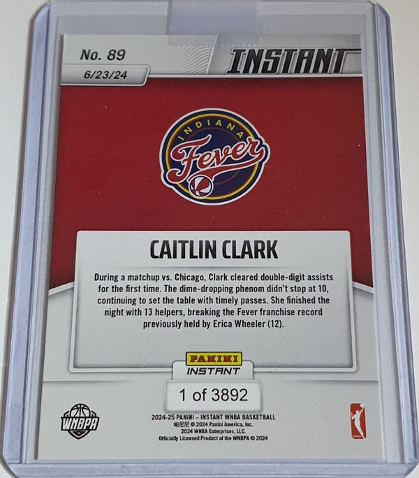 2024 Panini Instant WNBA Caitlin Clark Rookie #89 /3892 RC - Rare