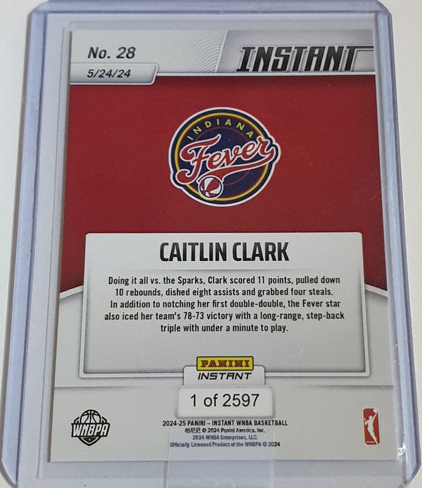 2024 Panini Instant WNBA Caitlin Clark Rookie #28 /2597 RC - Ready to Grade