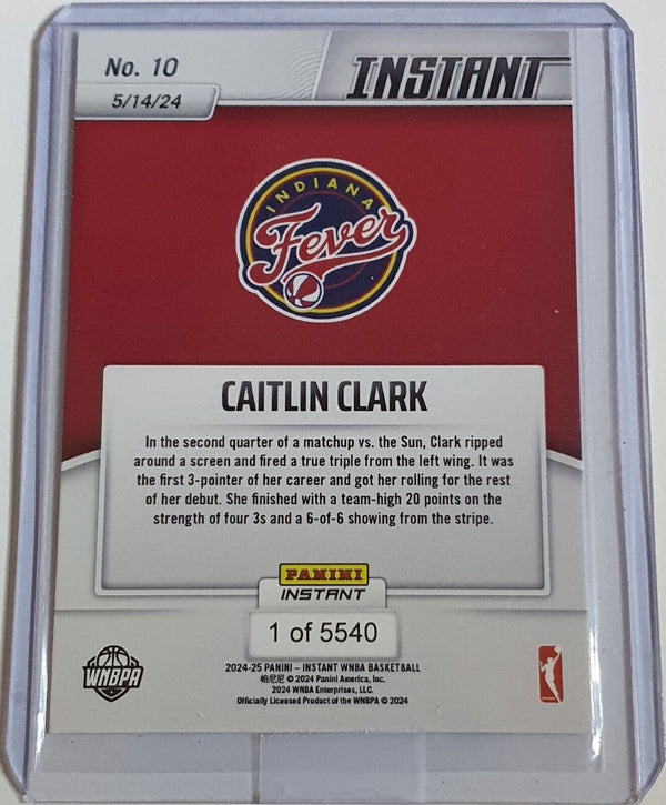 2024 Panini Instant WNBA Caitlin Clark Rookie #10 /5540 RC - Ready to Grade