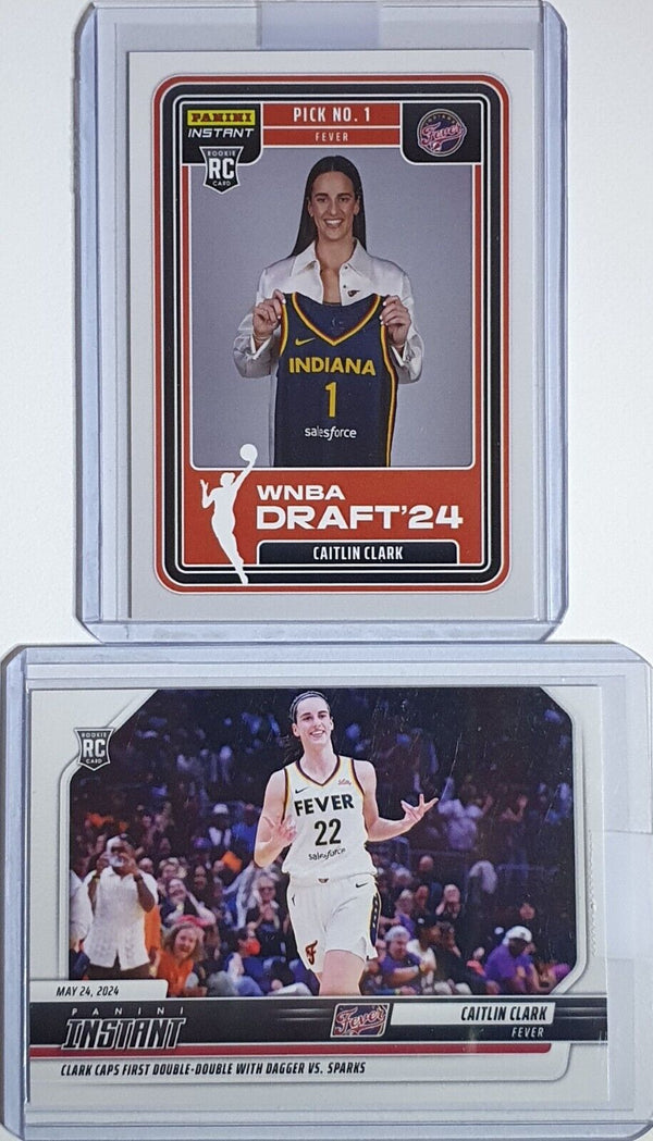 2024 Panini Instant WNBA Caitlin Clark Lot of 2 Rookie Cards #DN-1 #28 RC - Rare