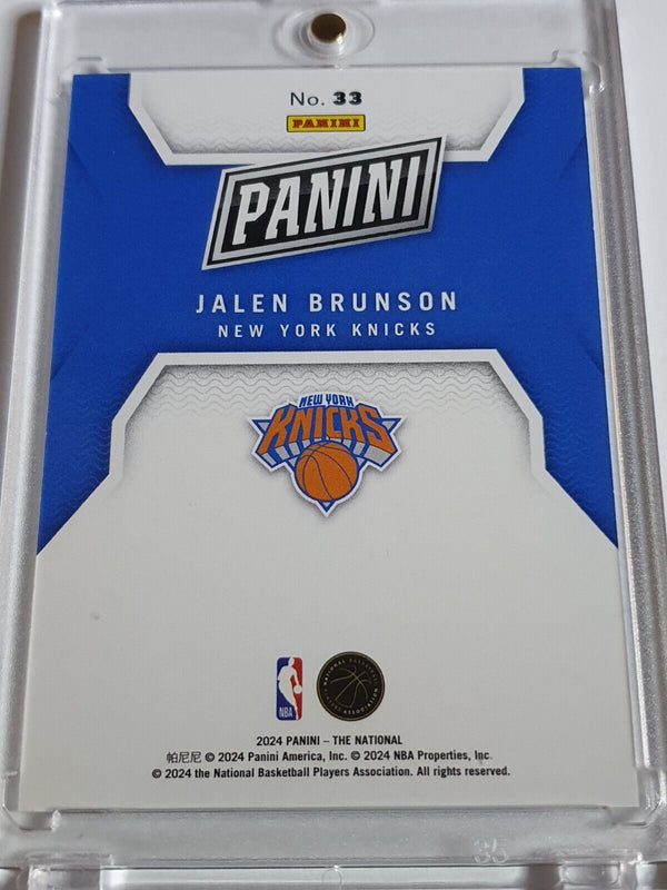 2024 Panini National Jalen Brunson #33 CRACKED ICE /25 Holo - Ready to Grade