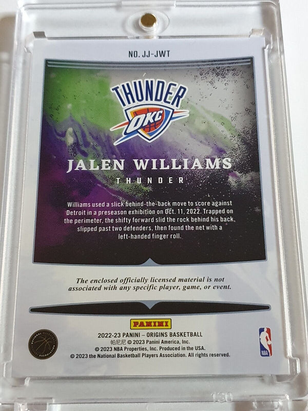 2022 Origins Jalen Williams Rookie #PATCH BLUE /35 PRIME 4 Color Jersey - Rare