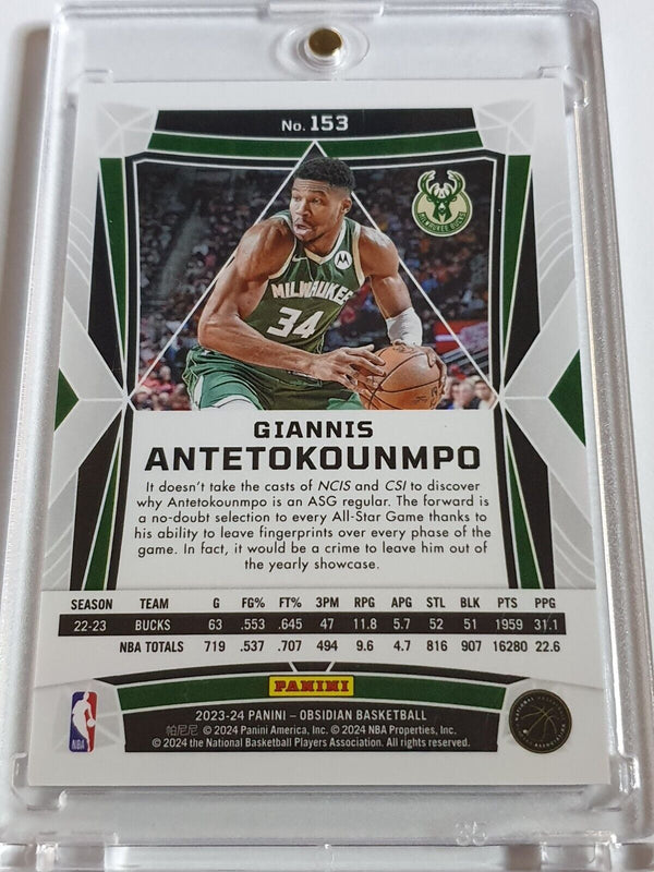 2023 Panini Obsidian Giannis Antetokounmpo #153 PULSAR HOLO - Ready to Grade