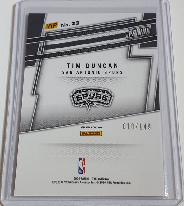 2024 Panini National VIP Tim Duncan #23 RED SPARKLE /149 Holo - Rare