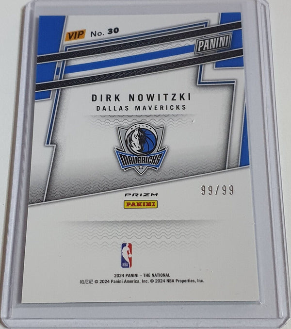 2024 Panini National VIP Dirk Nowitzki #30 GREEN SPARKLE /99 Holo - Rare